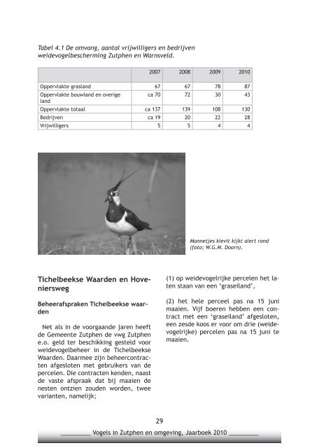 Jaarboek 2010 - Vogelwerkgroep Zutphen