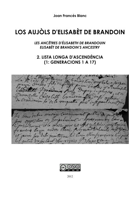 Joan Francés Blanc - Los aujòls d'Elisabèt de Brandoin (2) - Free