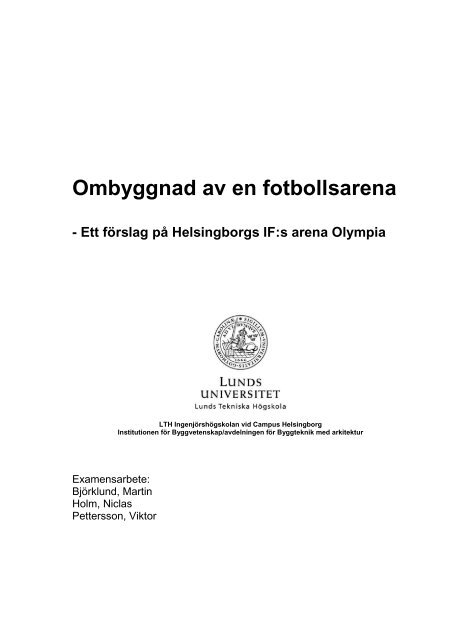 Ombyggnad av en fotbollsarena - SvenskaFans.com