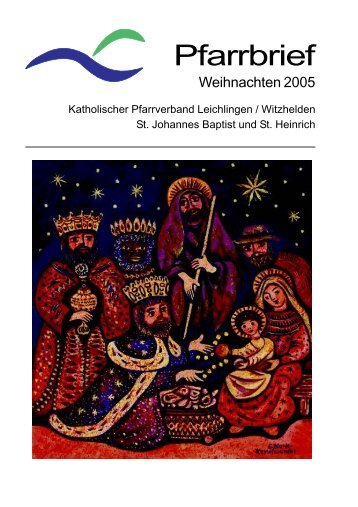 Pfarrbrief - kath. Pfarrgemeinde St. Johannes Baptist & St. Heinrich ...