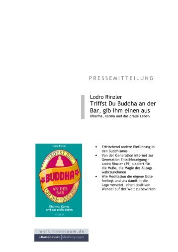 Lodro Rinzler: Triffst du Buddha an der Bar - J.Kamphausen ...