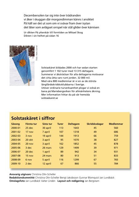 Jubileumsåret 2010 - Solstaskäret Långfärdsskridskoklubb