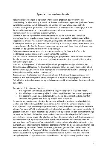 Agressie bij honden