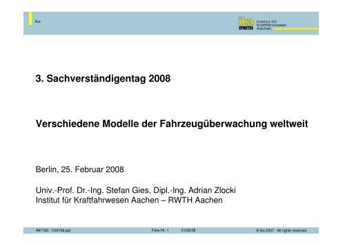 Verschiedene Modelle der Fahrzeugüberwachung weltweit - 5 ...