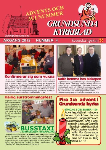 GRUNDSUNDA KYRKBLAD Julnummer 2012