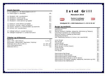 Download vores menukort i pdf-format - Isted Grill