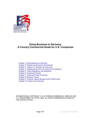 Chapter 1: Doing Business In Germany