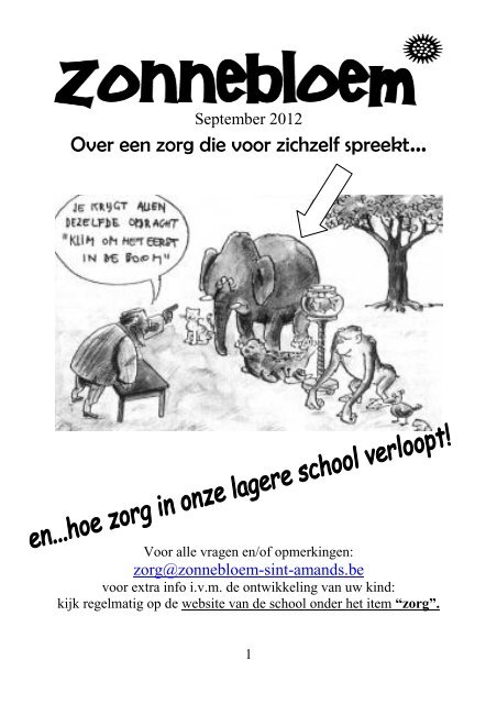 ZORGBOEKJE LAGERE SCHOOL okt 2012 - Zonnebloem - Sint ...