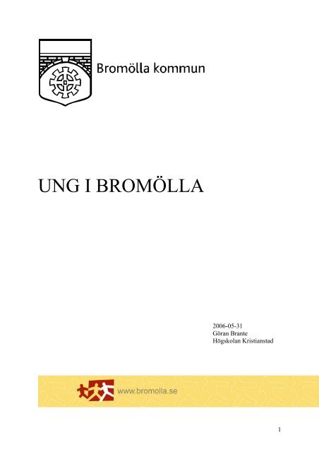 Bromöllas rapport: Ung i Bromölla (pdf, 792 kb) - Ungdomsstyrelsen