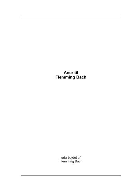 Aner Til Flemming Bach Hos Lisbeth Og Flemming
