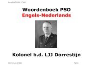 Woordenboek PSO Engels-Nederlands Kolonel bd ... - Boekje Pienter