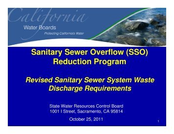 Changes to Wastewater Discharge Regulations (WDRs)