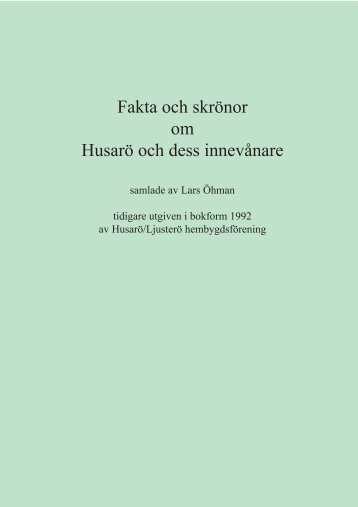 Fakta och skrönor om Husarö och dess innevånare