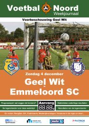 Geel Wit Emmeloord SC - VV Geel Wit