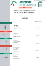 RVS RAAM EN DEURBESLAG T.B.V. LUIKEN EN DEUREN DUIMEN