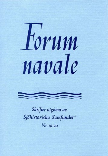 Innehåll - Sjöhistoriska samfundet