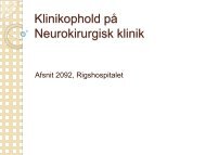 Klinikophold på Neurokirurgisk klinik - Asma Bashir