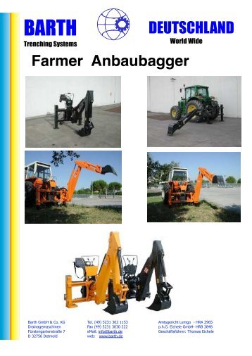 DEUTSCHLAND Farmer Anbaubagger - Barth Gmbh & Co. KG