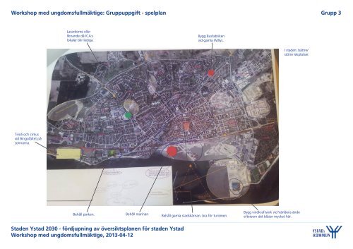 Dokumentation workshop ungdomsfullmäktige - Ystads kommun