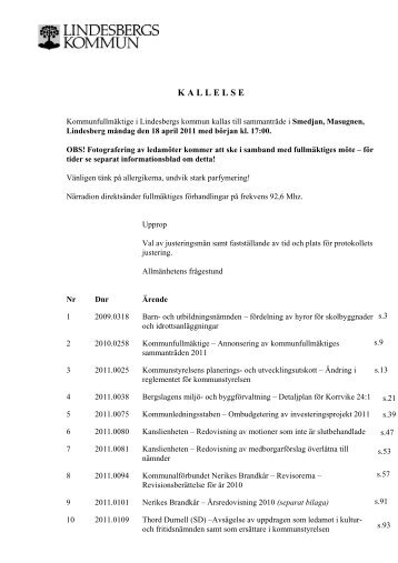 Microsoft Word - Kf kallelse 2011-04-18.doc - Lindesberg.se