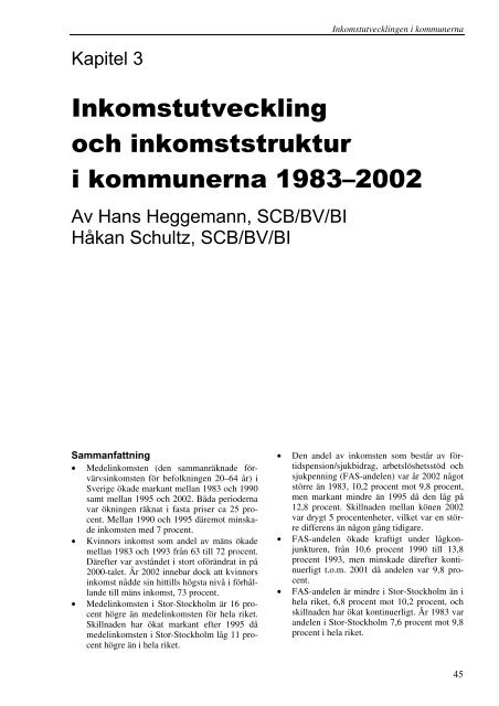 Perspektiv på välfärden 2004 (pdf) - Statistiska centralbyrån