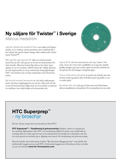 Utgåva januari 2010 av HTC Nytt på Svenska. - HTC Superfloor