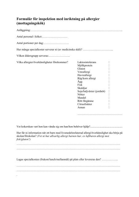 Rapport 2011 Allergiprojekt i skolor och förskolor.pdf - Trollhättan