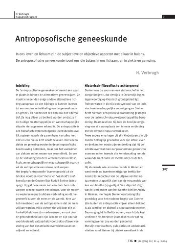 Antroposofische geneeskunde - Stichting TIG