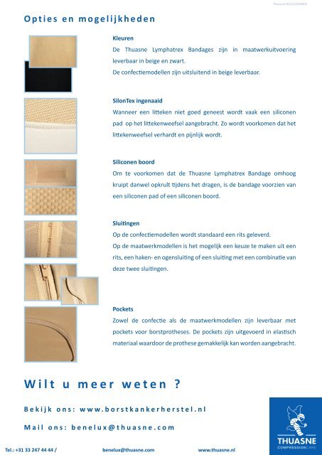 Thuasne Lymphatrex Bandage - brochure