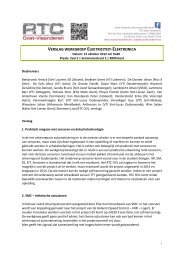 verslag werkgroep elektriciteit-elektronica - RTC Oost-Vlaanderen