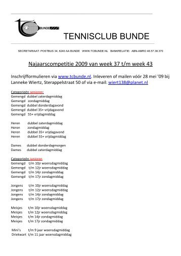 TENNISCLUB BUNDE - TC Bunde