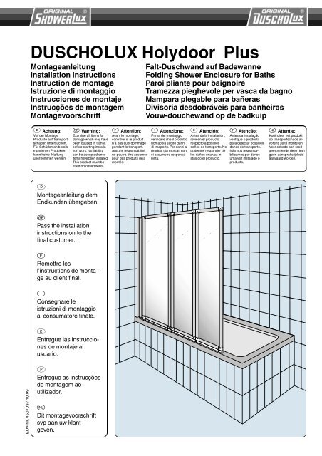 DUSCHOLUX Holydoor Plus