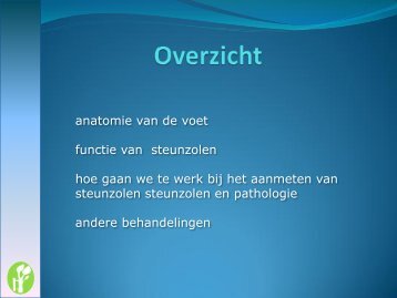 Steunzolen en voetverzorging - Spronken