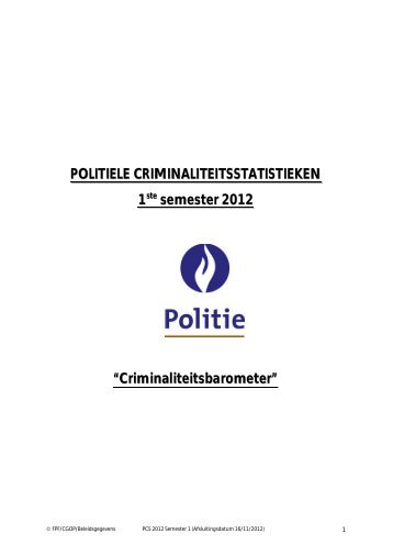 Criminaliteitsbarometer - Federale politie