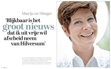 'Blijkbaar is het dat ik uit vrije wil afscheid neem van Hilversum'