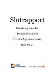 från dialogen mellan Svenska kyrkan och Svenska Baptistsamfundet ...