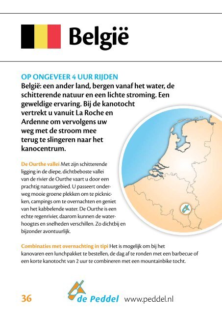 Brochure met reizen en prijzen van 2013 - Kanobedrijf "De Peddel"