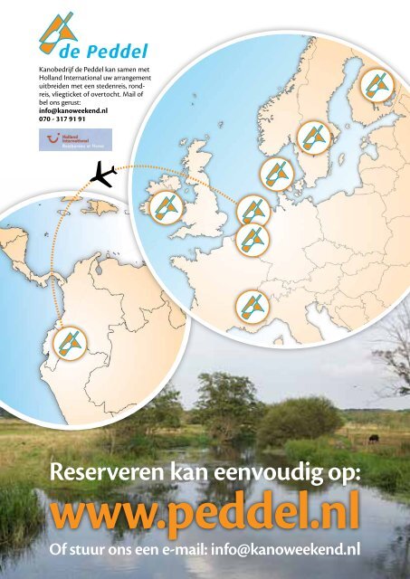 Brochure met reizen en prijzen van 2013 - Kanobedrijf "De Peddel"