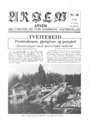 TVEITEREID - Sannidal Historielag