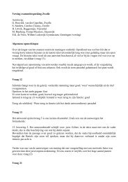 Verslag examenbespreking Zwolle Aanwezig: G. Bosveld, van der ...