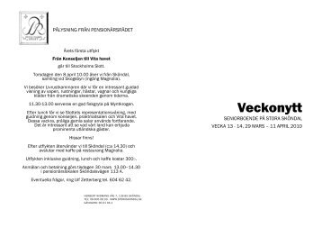 Veckonytt v 13-14.pdf - Stora Sköndal