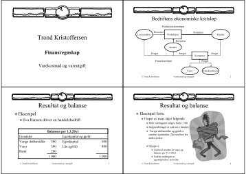 Trond Kristoffersen Resultat og balanse Resultat ... - Fagbokforlaget