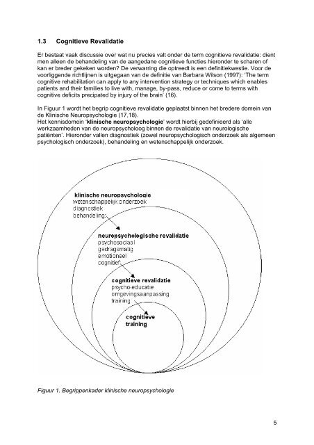 Richtlijn Cognitieve Revalidatie - SEN