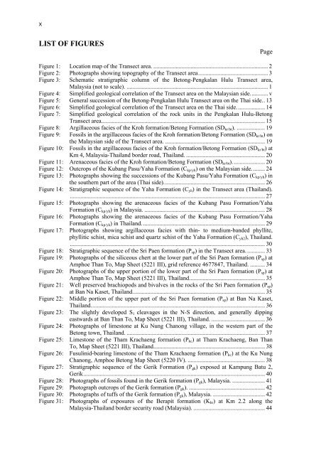 GEOLOGY OF THE PENGKALAN HULU-BETONG TRANSECT ...