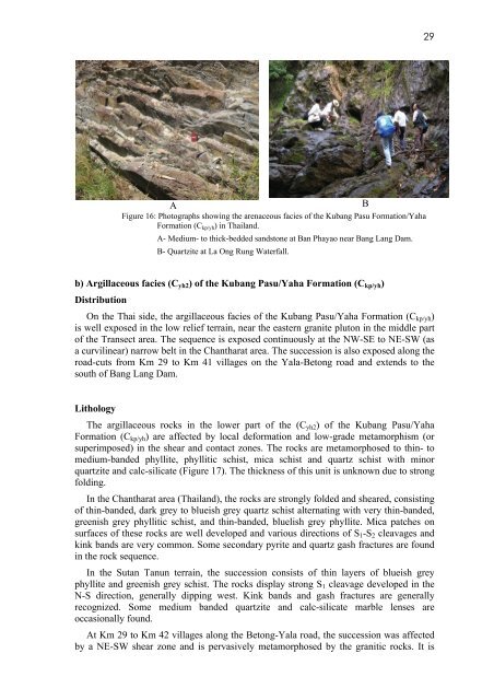 GEOLOGY OF THE PENGKALAN HULU-BETONG TRANSECT ...