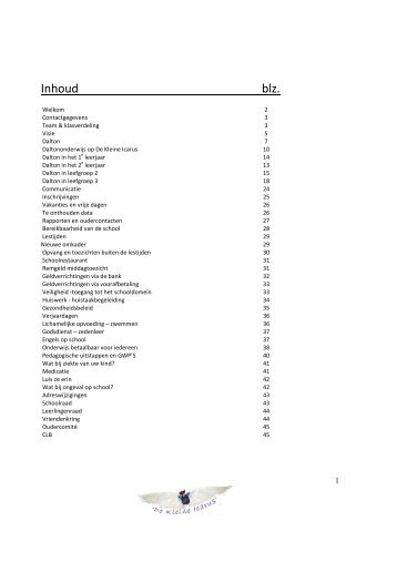 Infobrochure 2012-2013 - De Kleine Icarus