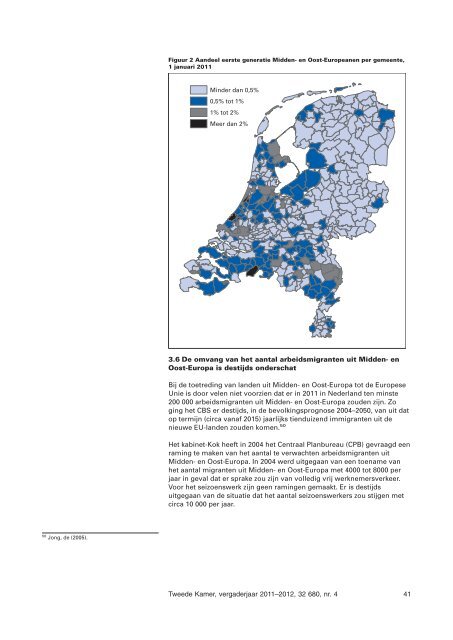 Eindrapport Lessen Uit Recente Arbeidsmigratie - Tweede Kamer