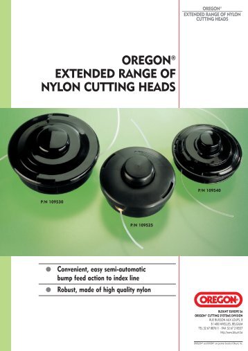 oregon® extended range of nylon cutting heads - Skovvaerktoej.dk