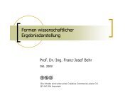 Formen wissenschaftlicher Ergebnisdarstellung - GIS-Management