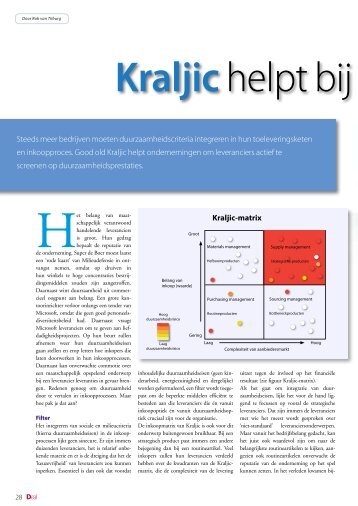 steeds meer bedrijven moeten duurzaamheidscriteria integreren in ...